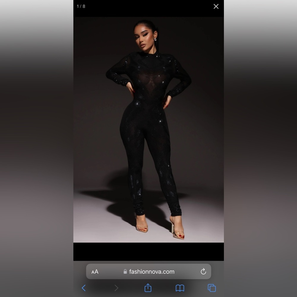 Fashion Nova Mesh jumpsuit